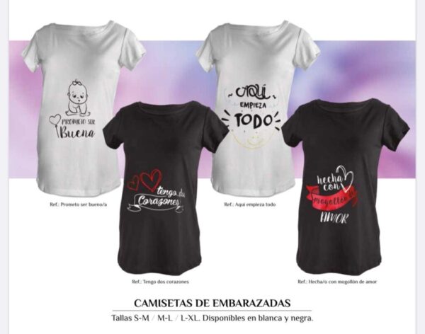 Camisetas para embarazadas personalizadas
